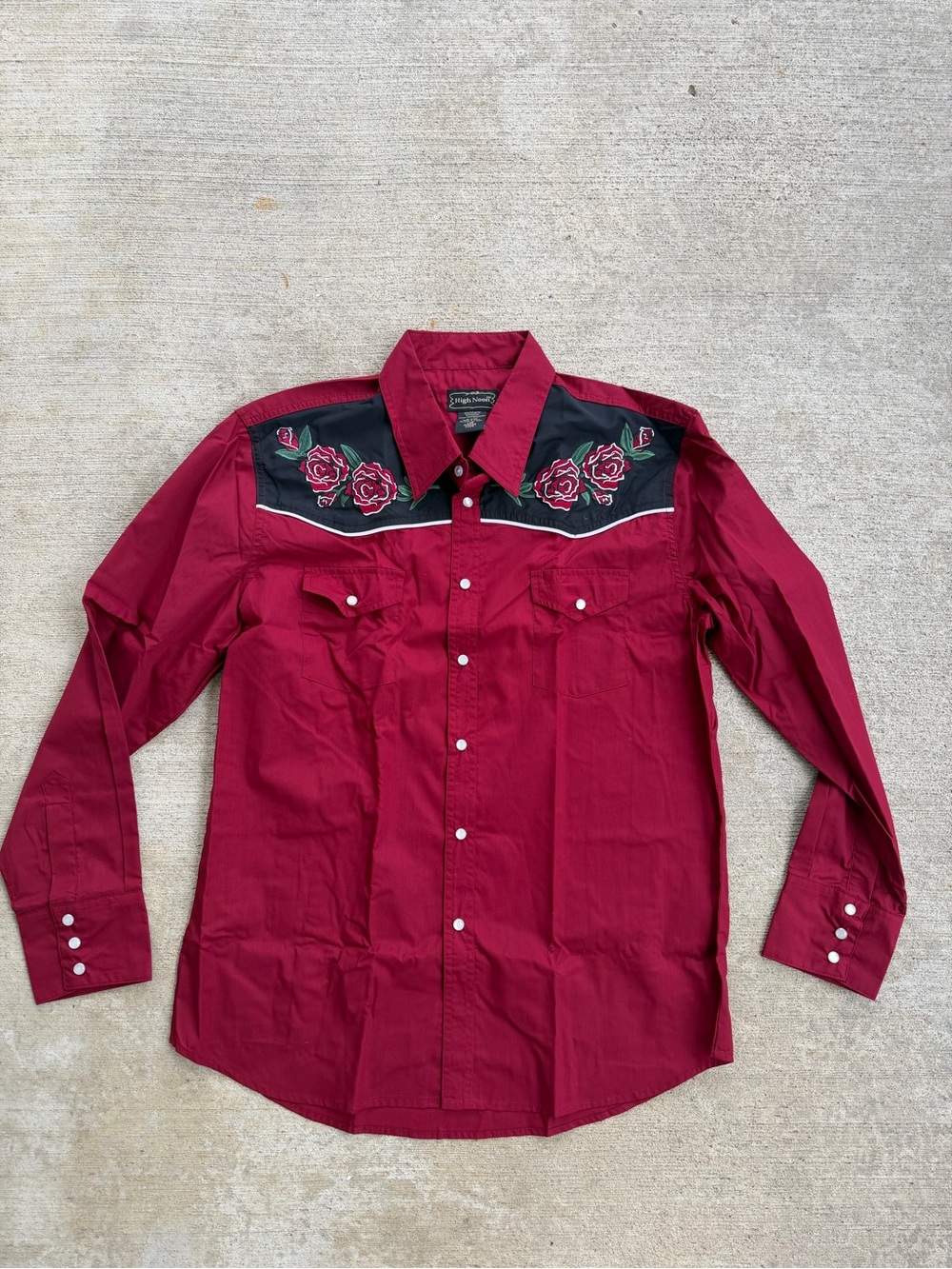 High Noon Men’s Western Shirt Pearl Snap Buttons Size Large ( New no tags)